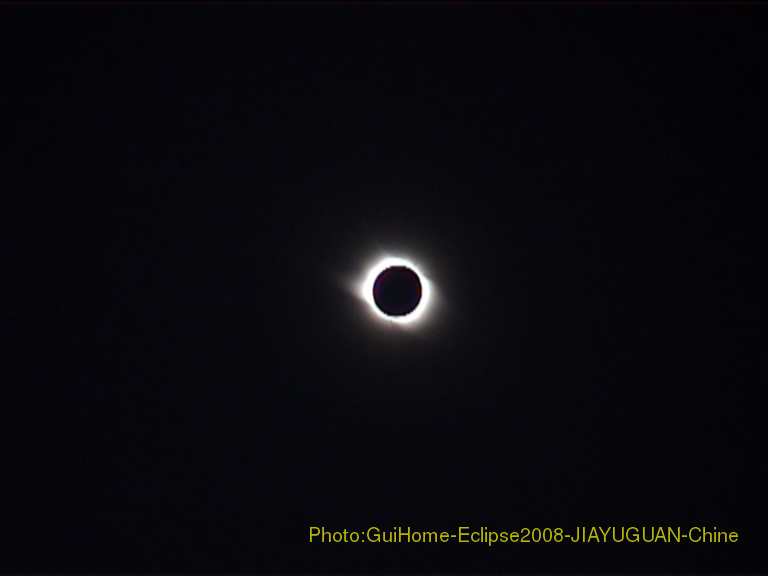 Photo de l'Eclipse avec la camera